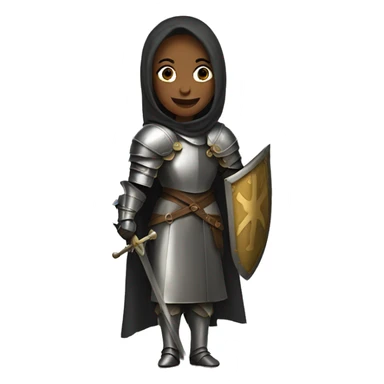 Knight woman sticker