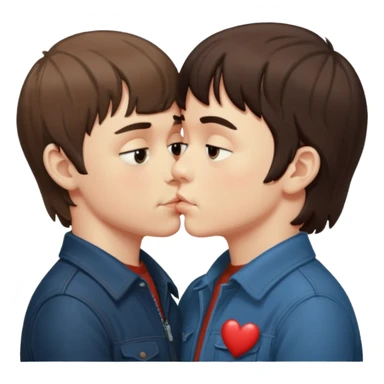will byers and mike wheeler kissing sticker