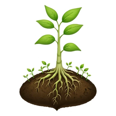 A seed germinating with a sprout sticking out of it  sticker