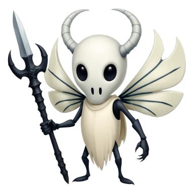 Hollow Knight character holding a nail weapon sticker
