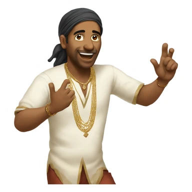 an indian man dancing to rap sticker