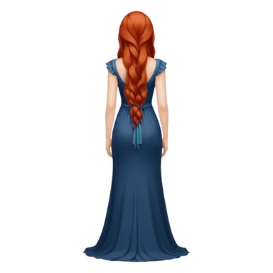 long redhead hair woman back sticker