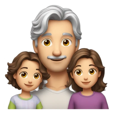 Family;brunet-dad, brunet-haired-mother,brunet-haired-2years old-boy, cat Scottish straight silver hair sticker