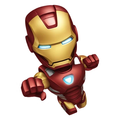Iron man flying with fist sticker