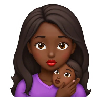Girl kissing darkskin sticker