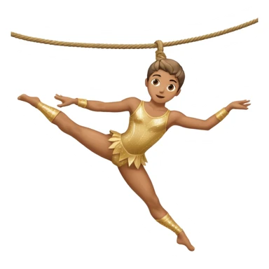 Acrobat – Slim performer mid-flip or balancing on rope sticker