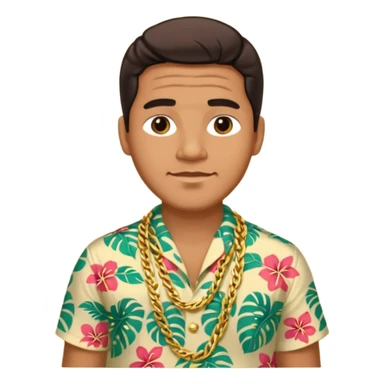 Retro 70s man  in hawaii t-shirt sticker