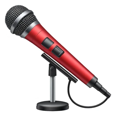 a real red microphone sticker