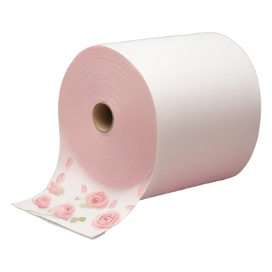 Light pink rose print toilet paper  sticker