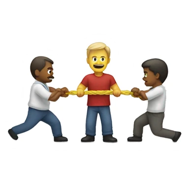 a tug-of-war man
 sticker