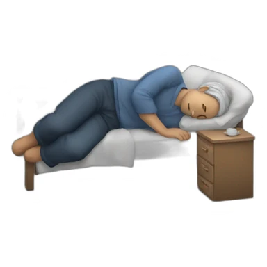 Man asleep sticker