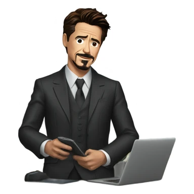 tony stark with jarvis sticker