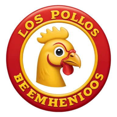 gerar emojs Gerente Los Pollos Hermanos logo em volta escrito sticker