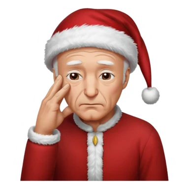 Picard face palm with santa hat sticker