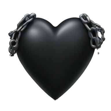Black heart with chains  sticker