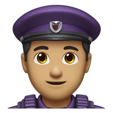 A military pilot with dark purple pilot helmet do this 👍🏻  sticker