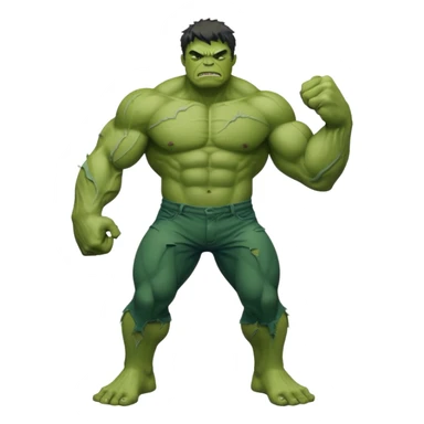 Hulk full body flexing his arm sticker