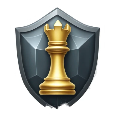 Diamond Shield with a rook chess piece   sticker