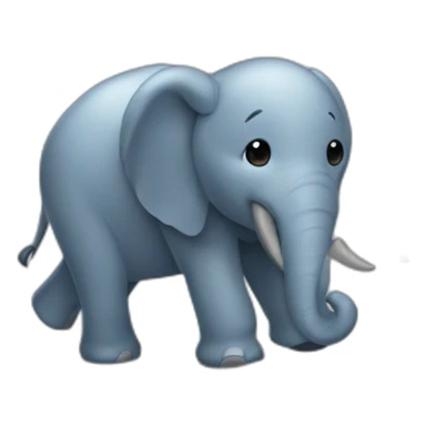 Un elefante se balanceaba sobre la tela de una araña sticker