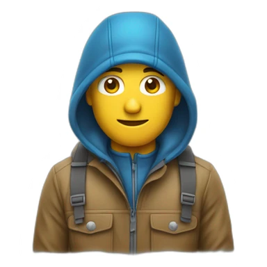 Un homme avec cagoule sticker