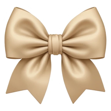 beige bow, soft and simple sticker