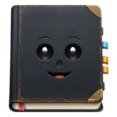 make me a black book with dust on it to show that it's old  sticker