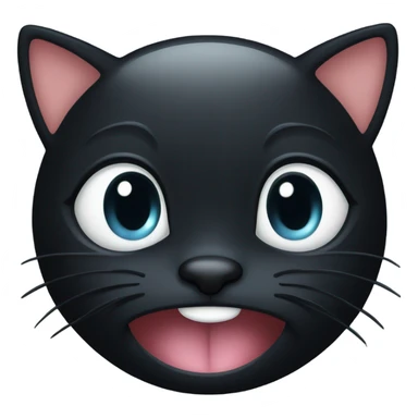Black cat crying big tears sticker