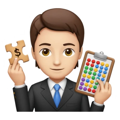 aUDITOR with spreadsheet emoji, ADD A puzzle and a Balance for accounting sticker