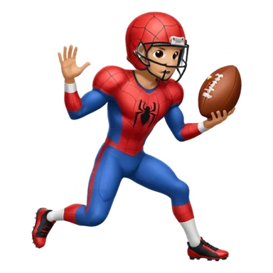 Spiderman playing football sticker