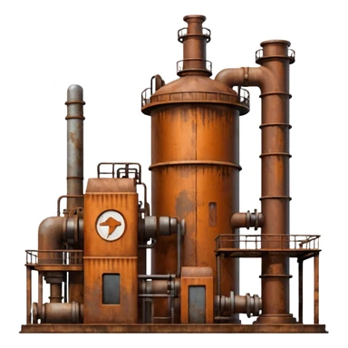 oil pumping station steel  sticker