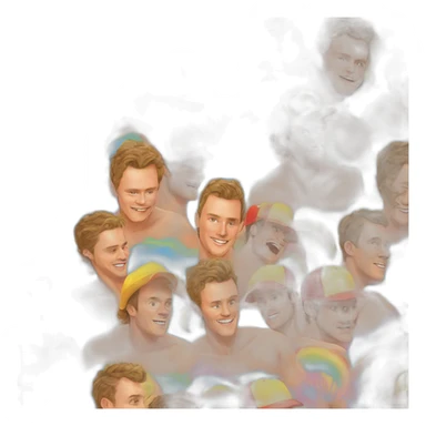 Jonathan Toews as rainbow beach bum sticker