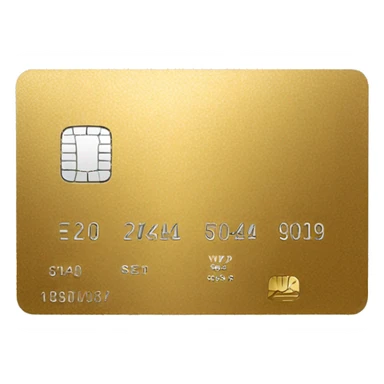 Gold credit card simple sticker