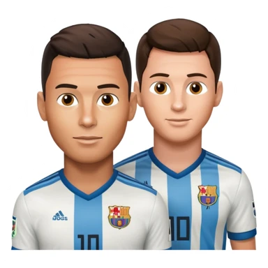 Cristiano ronaldo whit messi sticker