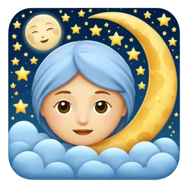 Good night moon in the summer  sticker