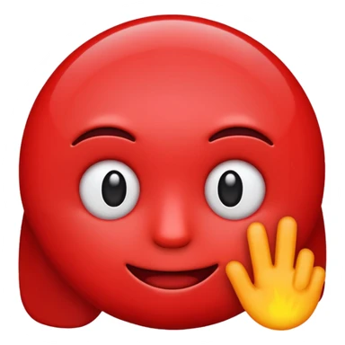 I want an emoji of the word "AI" in red writing sticker