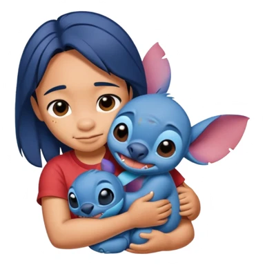 Lilo hugs stitch sticker