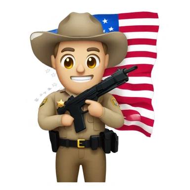 Deputy with American flag and Glock  sticker