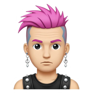 punk man wearing earrings sticker