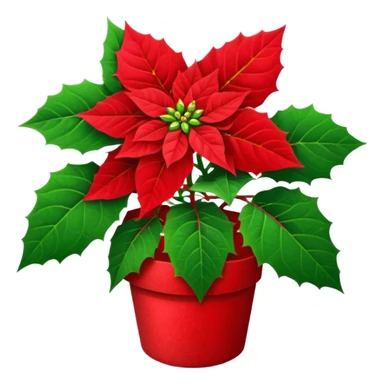 small christmas Poinsettia  sticker