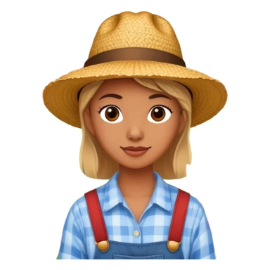 a person visiting a farm with barn and animals in the background sticker