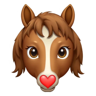 Caballo ojos de corazón  sticker