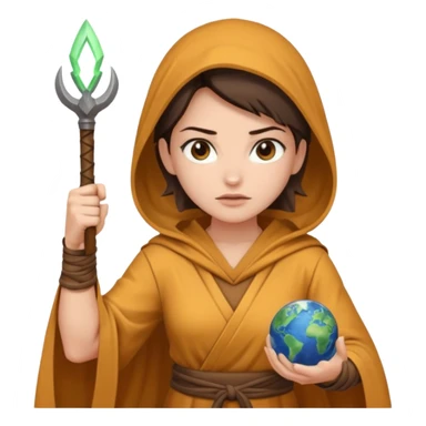 earth bender woman who has powers to shape earth sticker