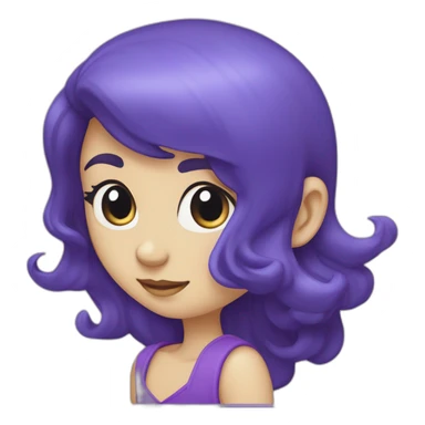 Cœur bleu et violet mélanger sticker