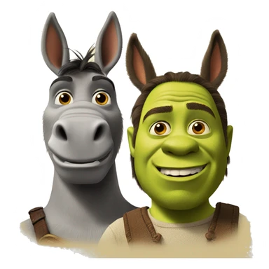 Shrek and donkey sticker