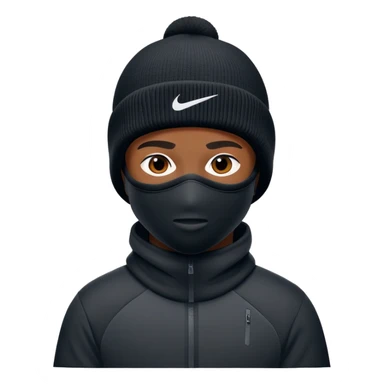 Black boy in nike ski mask sticker