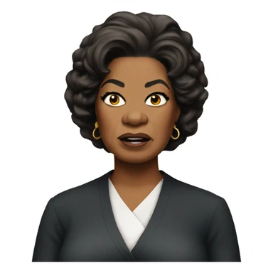 oprah winfrey with angry face sticker