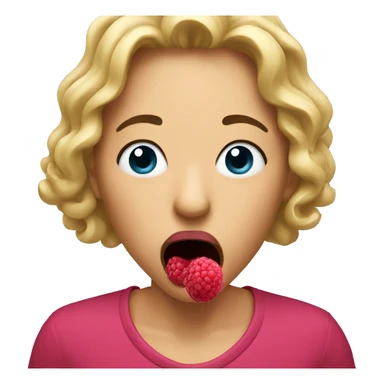 blowing raspberries  sticker