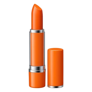 Orange-colored tube-shaped cosmetic sticker