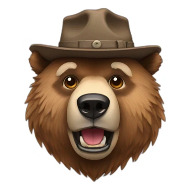 grizzlybear with a hat  sticker
