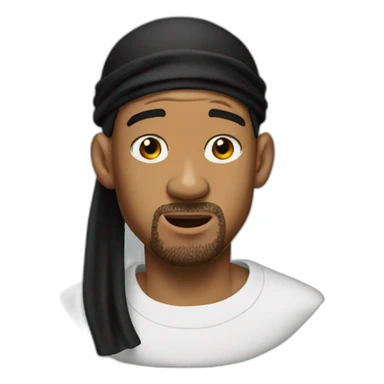 Will smith with black durag shocked sticker